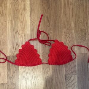 Abercrombie & Fitch Vibrant Red Bikini Top